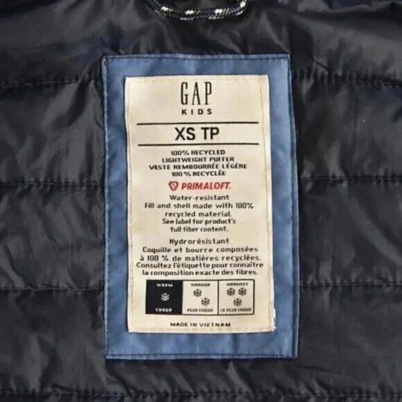 Gap Puffer Jacket Coat Ombre Hooded Blue Lightweight Size XS - Picture 6 of 8
